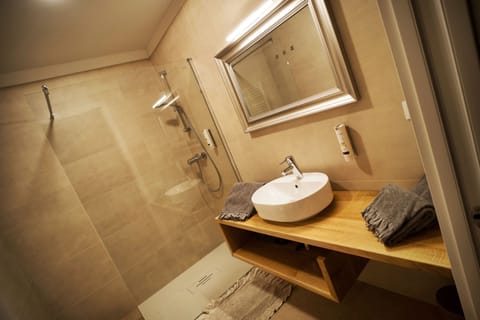 Triple Deluxe with Sauna | Bathroom | Shower, rainfall showerhead, free toiletries, hair dryer