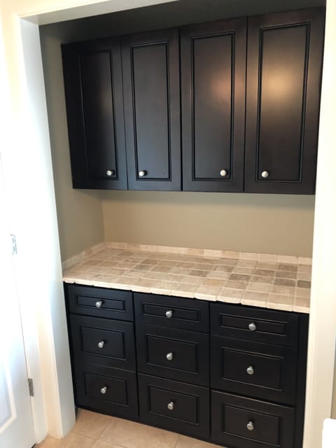 Blue Room's cabinets