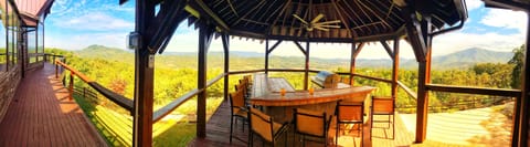 The world is below you when grilling, dining, or just socializing in the gazebo!