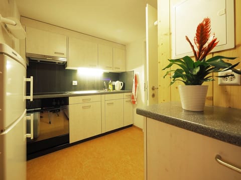 Traditional Apartment, Kitchen, Mountain View (A) | Private kitchen | Fridge, microwave, oven, stovetop