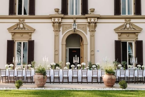 Outdoor banquet area