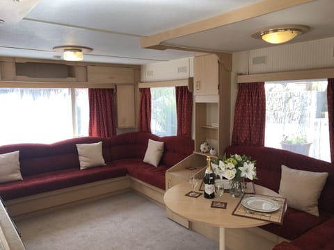 Living room with dining area