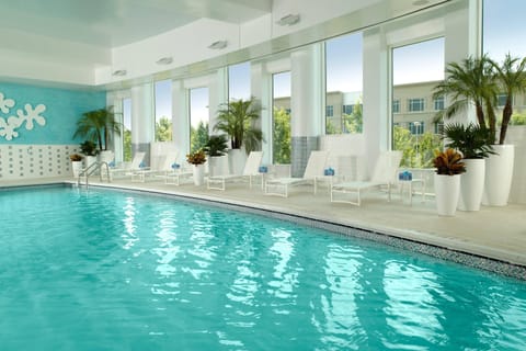 Indoor pool, open 6:00 AM to 11:00 PM, sun loungers