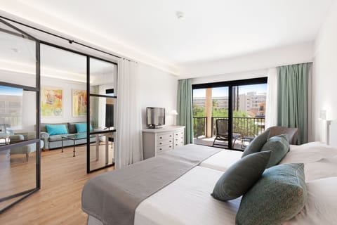 Suite, Terrace, Pool View | Minibar, in-room safe, desk, blackout drapes