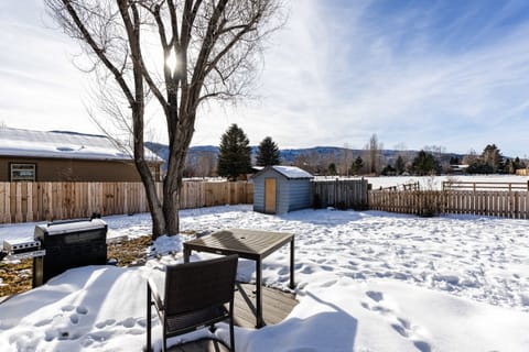 Large back yard fully fenced. Open field behind.