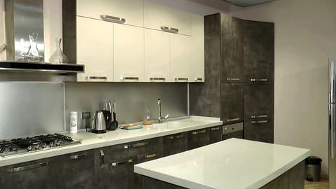 Villa | Private kitchen | Fridge, microwave, oven, stovetop