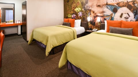 Standard Room, 2 Queen Beds | Premium bedding, down comforters, pillowtop beds, in-room safe