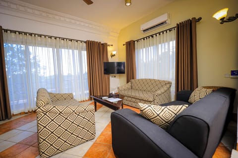 Executive Suite | Living room | 42-inch plasma TV with satellite channels, TV, video-game console