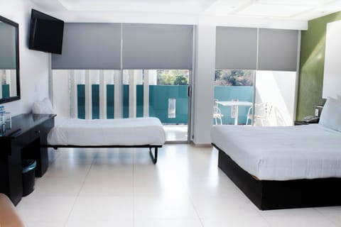 Family Triple Room, Multiple Beds, Courtyard View | Desk, blackout drapes, iron/ironing board, free WiFi