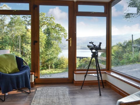Wonderful Loch views from the sun room | Rowan House, Camus Inas, Salen, near Acharacle