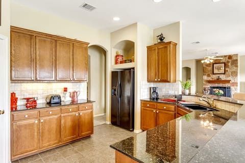 Large kitchen with all the appliances
