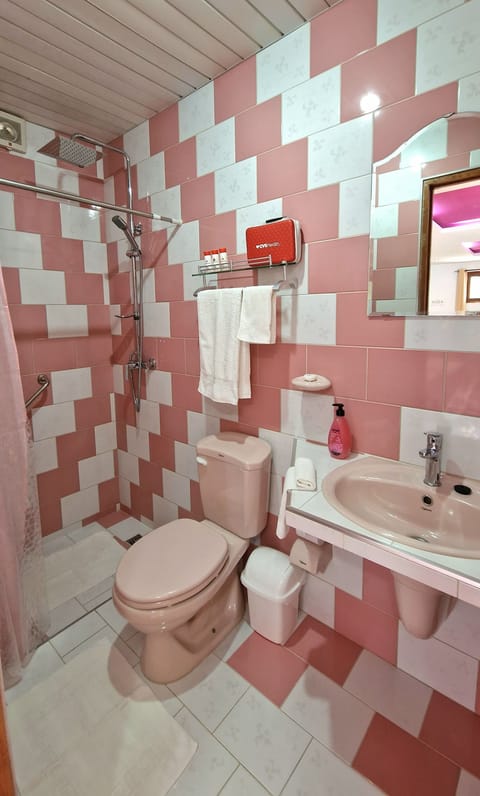 Exclusive Quadruple Room, 2 Queen Beds, Garden View | Bathroom | Shower, hair dryer, soap, shampoo