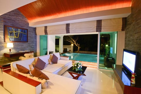 Premier Villa, 2 Bedrooms, Private Pool | Living area | Flat-screen TV