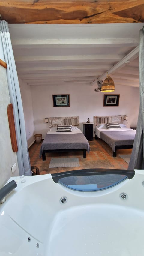 Superior Quadruple Room, Courtyard View | 1 bedroom, premium bedding, down comforters, memory foam beds