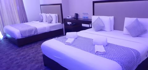 Family Room | Egyptian cotton sheets, premium bedding, memory foam beds, in-room safe