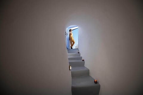 Cave steps to the terrace