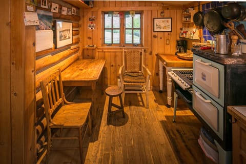 Main Cabin Kitchen and Pioneer Stove.
