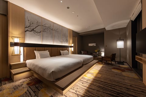 [Top Floor] HAKATA Suite Twin Room, Non Smoking(Max 2 Adults) | Down comforters, minibar, in-room safe, desk