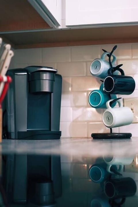 Keurig with complimentary k cups to start  your mornings off right~