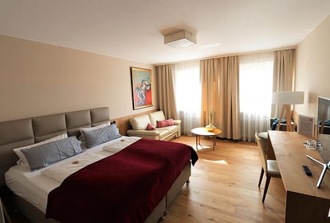 Hypo-allergenic bedding, desk, laptop workspace, soundproofing