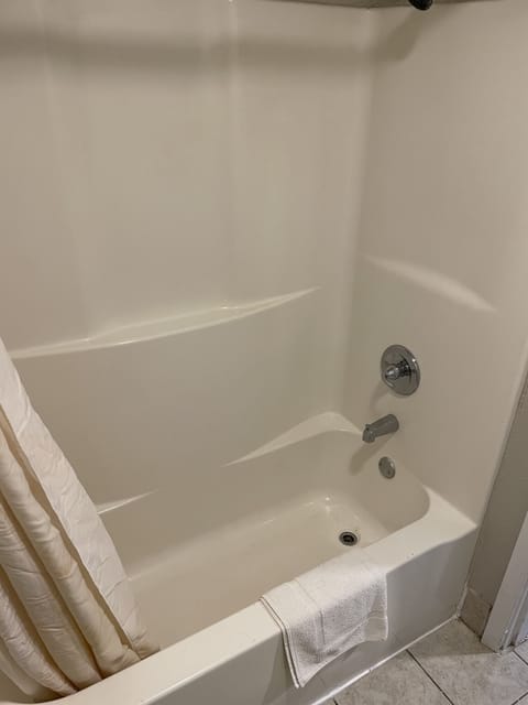 Jetted tub, rainfall showerhead, towels