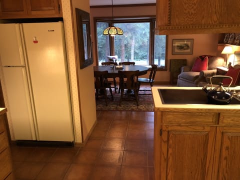 The kitchen chefs can also enjoy the view out the front bay window.