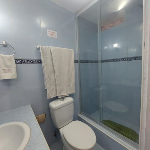 Double Bed Room (Room 1) | Bathroom | Shower, free toiletries, hair dryer, towels