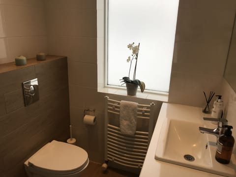 Deluxe Double Room, Private Bathroom | Bathroom | Shower, hair dryer, bathrobes, towels