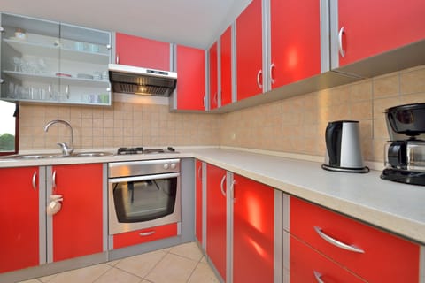 Apartment, 3 Bedrooms, Balcony, Sea View | Private kitchen | Fridge, coffee/tea maker, electric kettle, cookware/dishes/utensils