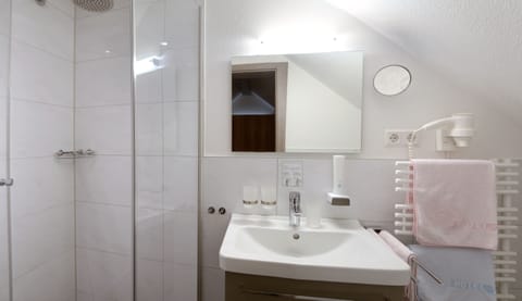 Single Room | Bathroom | Shower, free toiletries, hair dryer, towels