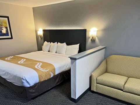 Suite, 1 King Bed with Sofa bed, Non Smoking | Premium bedding, down comforters, blackout drapes, iron/ironing board