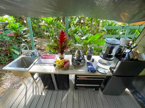 Jungle Canopy | Private kitchen | Full-size fridge, stovetop, coffee/tea maker, highchair