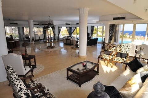 Luxury Villa, 4 Bedrooms, Sea View | Living area | 50-inch LCD TV with premium channels, TV