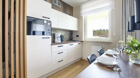 Apartment (UG 117) | Private kitchenette | Fridge, electric kettle, cookware/dishes/utensils