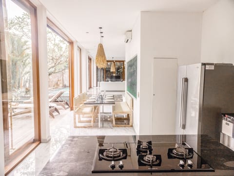 Villa, 2 Bedrooms | Private kitchen | Fridge, microwave, oven, stovetop