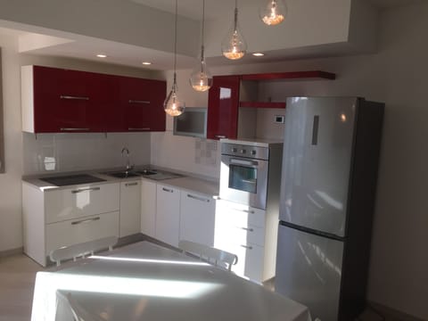 Panoramic Apartment | Private kitchen | Oven, stovetop, coffee grinder, cookware/dishes/utensils