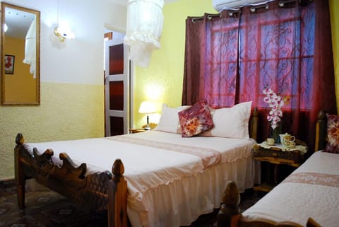 Family Double Room, Multiple Beds | In-room safe, iron/ironing board, bed sheets