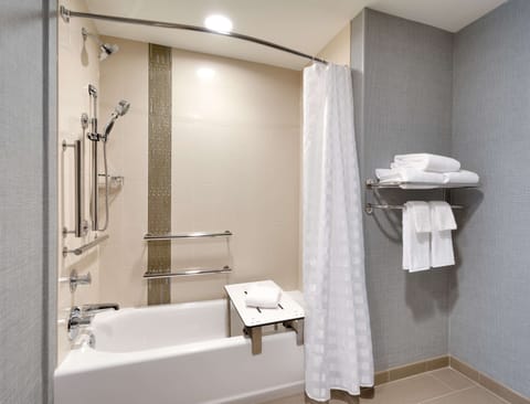 Room, Accessible, Bathtub (2 Queenbed & 1 Sofabed) | Bathroom | Designer toiletries, hair dryer, towels