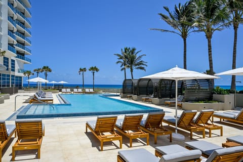 2 outdoor pools, pool umbrellas, sun loungers