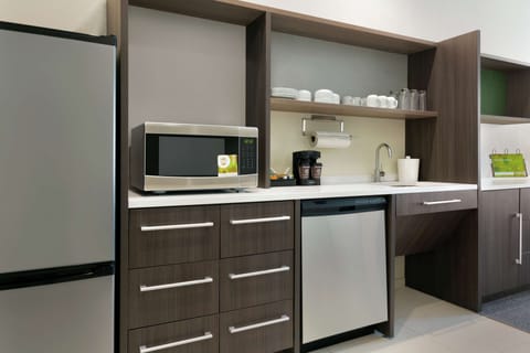 Studio, 1 King Bed, Accessible, Bathtub (Mobility & Hearing) | Private kitchen | Full-size fridge, microwave, dishwasher, coffee/tea maker