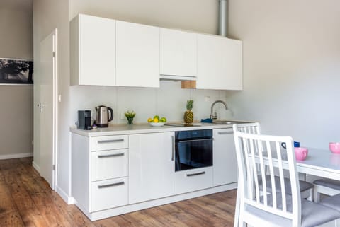 Apartment | Private kitchenette | Fridge, stovetop, dishwasher, espresso maker