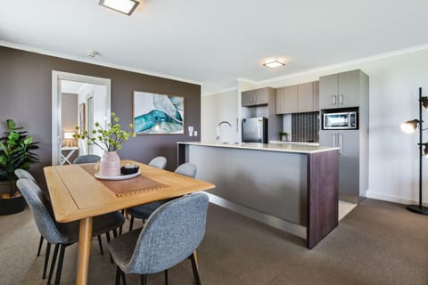 One Bedroom Deluxe | Private kitchen | Full-size fridge, microwave, oven, stovetop