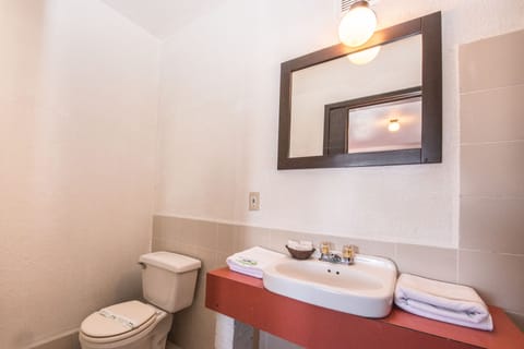 Classic Room, 1 Queen Bed | Bathroom | Shower, rainfall showerhead, hair dryer, towels