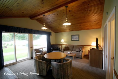 Deluxe Room, Multiple Beds (Chalets) | Living area | Flat-screen TV