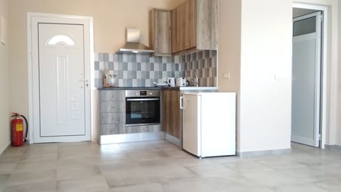 Apartment, 1 Bedroom | Private kitchen | Fridge, stovetop, electric kettle, toaster