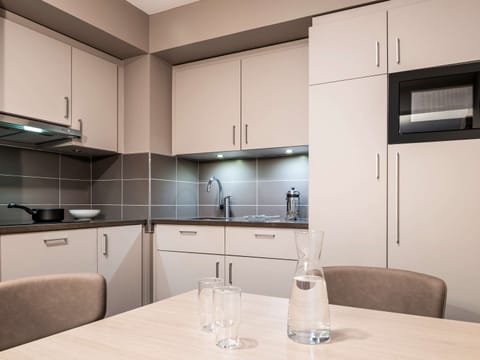 Apartment, 1 Bedroom | Private kitchen | Fridge, microwave, dishwasher, electric kettle