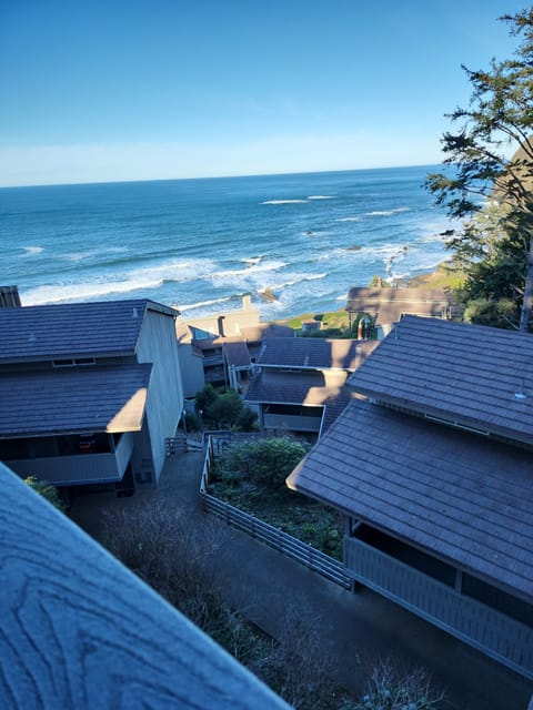 view below from the front balcony