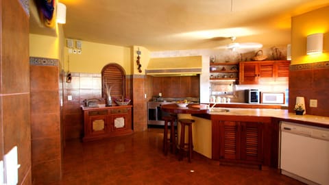 Grand House, 2 Bedrooms, Private Pool, Ocean View | Private kitchen | Full-size fridge, microwave, oven, stovetop