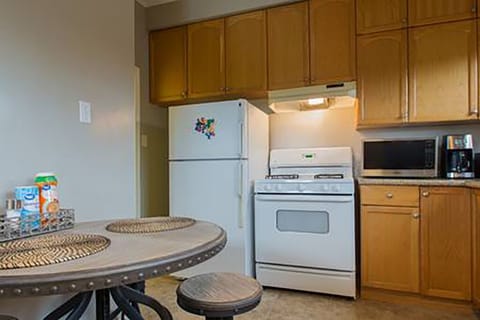 Kitchen, dining table, chairs