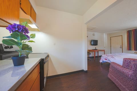 Premium Room, 1 King Bed, Kitchenette | Desk, iron/ironing board, free WiFi, bed sheets